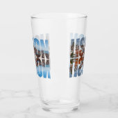 Lissabon tekst samengesteld oude stad uitzicht met glas (Links)