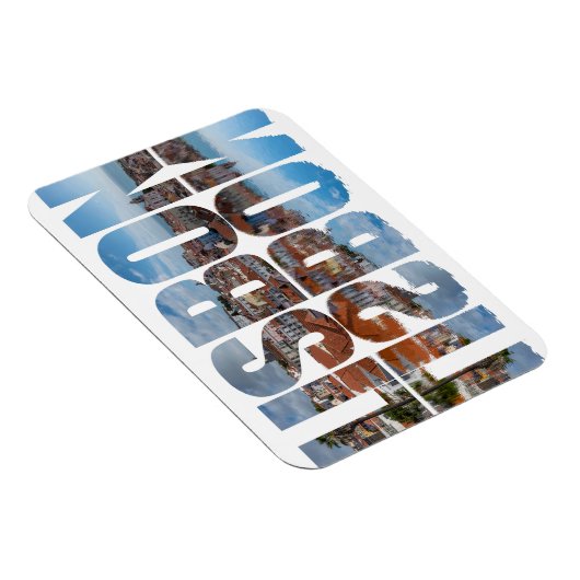 Lissabon tekst samengesteld oude stad uitzicht met magneet (Rechterzijde)