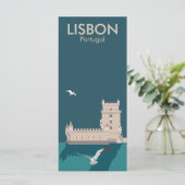 Lissabon Tower van Belem in het klassieke postermo (Staand voorkant)