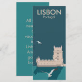 Lissabon Tower van Belem in het klassieke postermo (Voorkant / Achterkant)