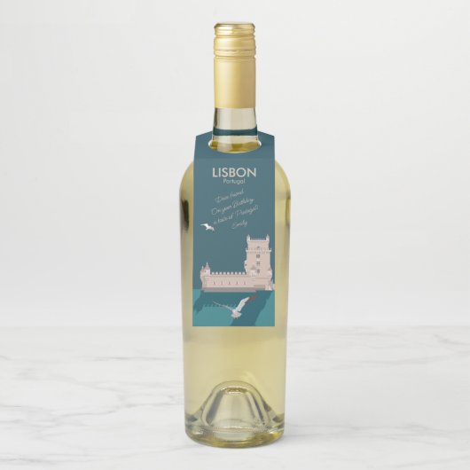 Lissabon Tower van Belem in het klassieke postermo Flessenhanger (Op fles)