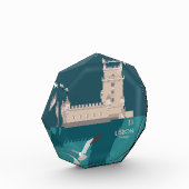 Lissabon Tower van Belem in het klassieke postermo Fotoblokken (Links)