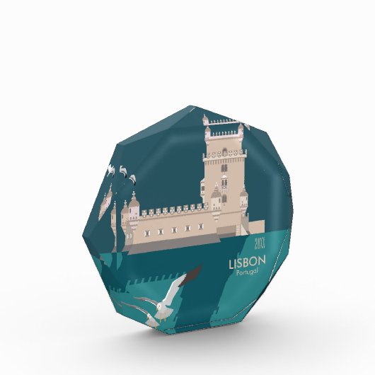 Lissabon Tower van Belem in het klassieke postermo Fotoblokken (Links)