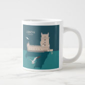 Lissabon Tower van Belem in het klassieke postermo Grote Koffiekop (Rechts)