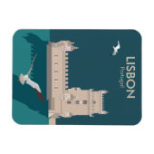 Lissabon Tower van Belem in het klassieke postermo Magneet (Horizontaal)
