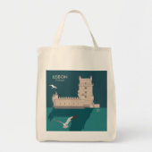 Lissabon Tower van Belem in het klassieke postermo Tote Bag (Voorkant)