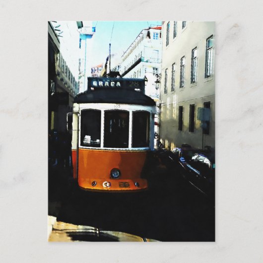 Lissabon tram briefkaart (Voorkant)
