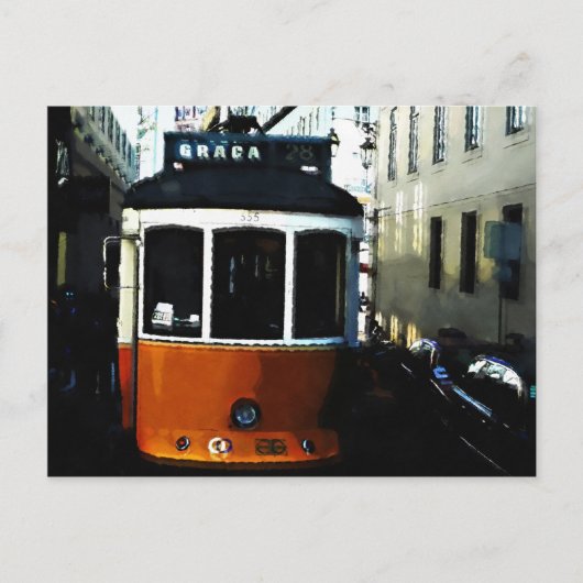 Lissabon-tram Briefkaart (Voorkant)