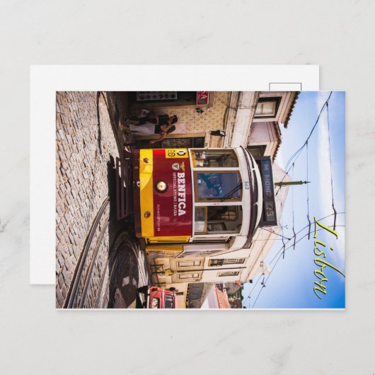 Lissabon-tram Briefkaart (Voorkant / Achterkant)