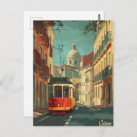 Lissabon Tram:  Charm Briefkaart (Voorkant / Achterkant)