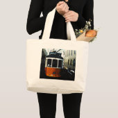 Lissabon-tram Grote Tote Bag (Voorkant (product))