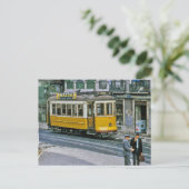 Lissabon-tram op Child of God Street, 1967 Briefkaart (Staand voorkant)