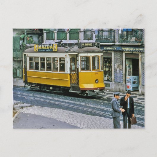 Lissabon-tram op Child of God Street, 1967 Briefkaart (Voorkant)