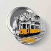 Lissabon Tram Portugal streetcar Ronde Button 7,6 Cm (Voorkant /achterkant)