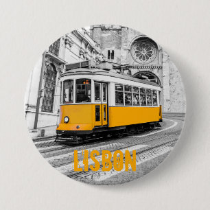 Lissabon Tram Portugal  streetcar Ronde Button 7,6 Cm