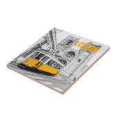 Lissabon Tram Portugal  streetcar Tegeltje (Zijkant)