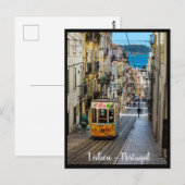 Lissabon Tram. Stad Lissabon, Briefkaart Portugal (Voorkant / Achterkant)
