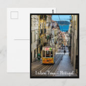 Lissabon Tram. Stad Lissabon, Briefkaart Portugal (Voorkant / Achterkant)