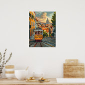 Lissabon Tramlijnen: Navigeren door de skyline van Poster (Keuken)