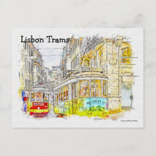 Lissabon-trams Briefkaart