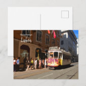 Lissabon-trams Briefkaart (Voorkant / Achterkant)