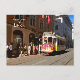 Lissabon-trams Briefkaart
