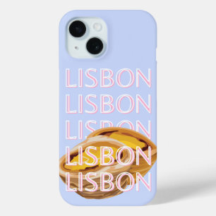 Lissabon Travel Art, Blauw, Portugal, Pastel iPhone 15 Case