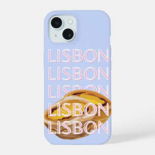 Lissabon Travel Art, Blauw, Portugal, Pastel iPhone 15 Case