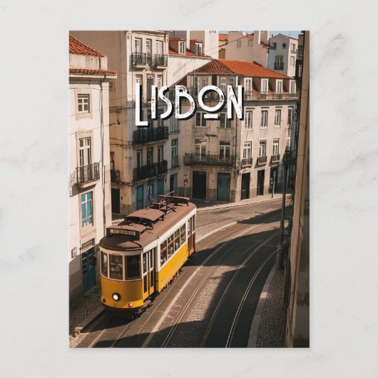 Lissabon Travel Briefkaart (Voorkant)