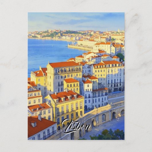 Lissabon Travel briefkaart (Voorkant)
