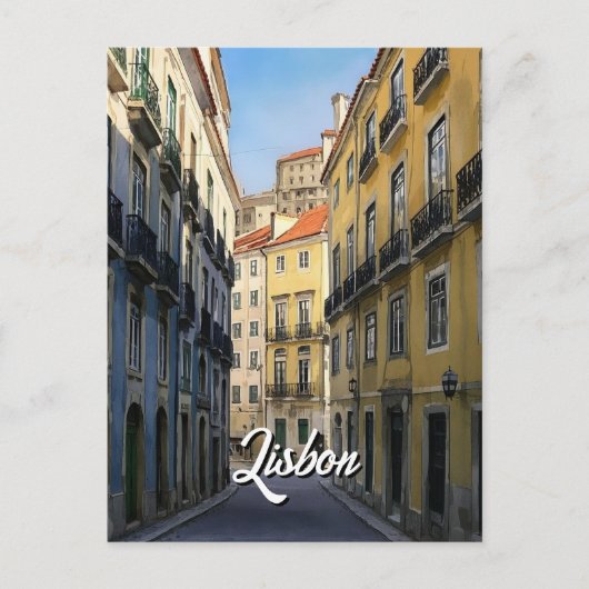 Lissabon Travel briefkaart (Voorkant)