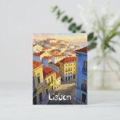 Lissabon Travel briefkaart (Staand voorkant)