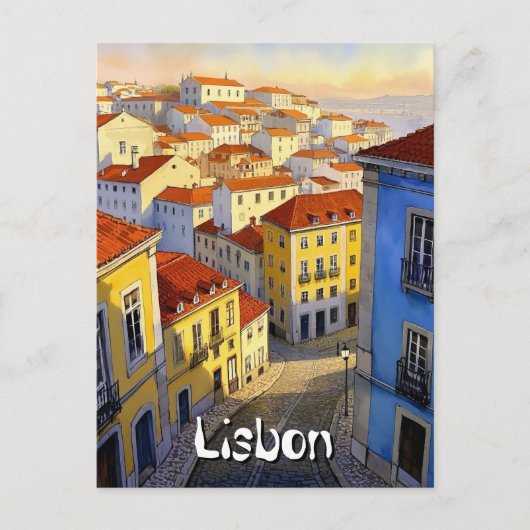 Lissabon Travel briefkaart (Voorkant)