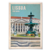 Lissabon Travel Poster D. Maria II Theater, Portug (Voorkant)