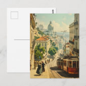 Lissabon-Vintage Briefkaart (Voorkant / Achterkant)