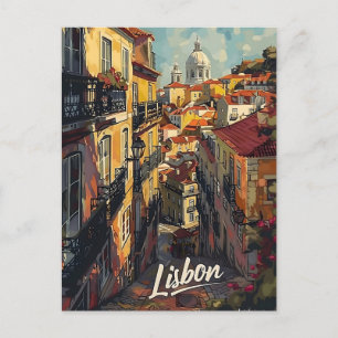 Lissabon-Vintage Briefkaart