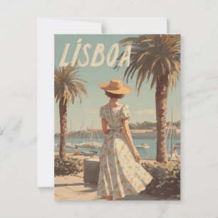 Lissabon vintage jaren 50 briefkaart