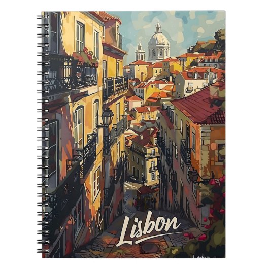 Lissabon-Vintage Notitieboek (Voorkant)