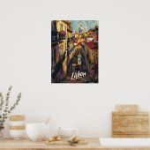 Lissabon-Vintage Poster (Keuken)