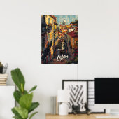 Lissabon-Vintage Poster (Thuiskantoor)