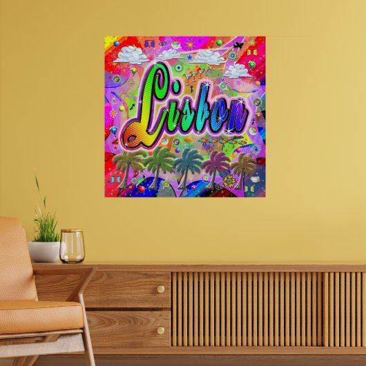 Lissabon Vista Express-Poster Poster (Woonkamer 2)