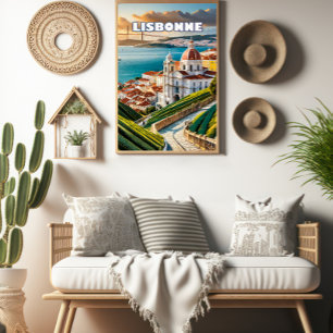 Lissabon, waar melancholie en vreugde samengaan, perfect poster