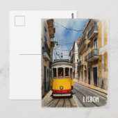 Lissabon waterverf art briefkaart (Voorkant / Achterkant)