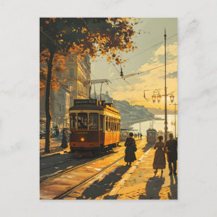 Lissabon Zonsondergang Tram: Charm Briefkaart