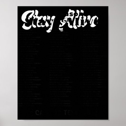 List Of 99 Reasons To Stay Alive Mental Health A  Poster (Voorkant)