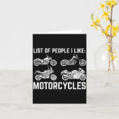 List Of People I Like Motorcycles Funny Rider & Kaart (Gele Bloem)