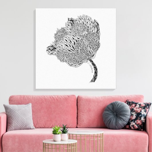 Listakora Bloem Canvas Print (Insitu (Woonkamer))