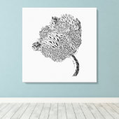 Listakora Bloem Canvas Print (Insitu (Houten vloer))