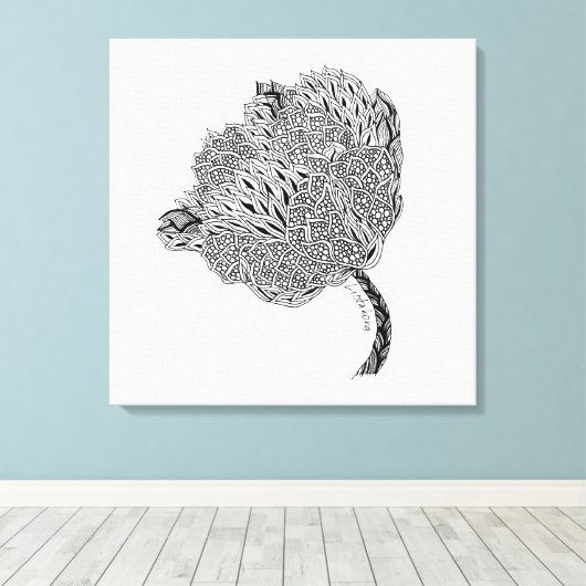 Listakora Bloem Canvas Print (Insitu (Houten vloer))