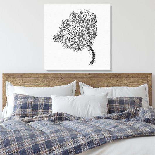 Listakora Bloem Canvas Print (Insitu (Slaapkamer))